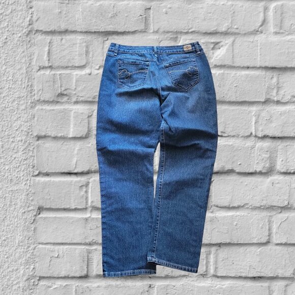 Bandolino Blue Denim Casual Jeans in Regular Fit in Size 12 - Picture 2 of 3